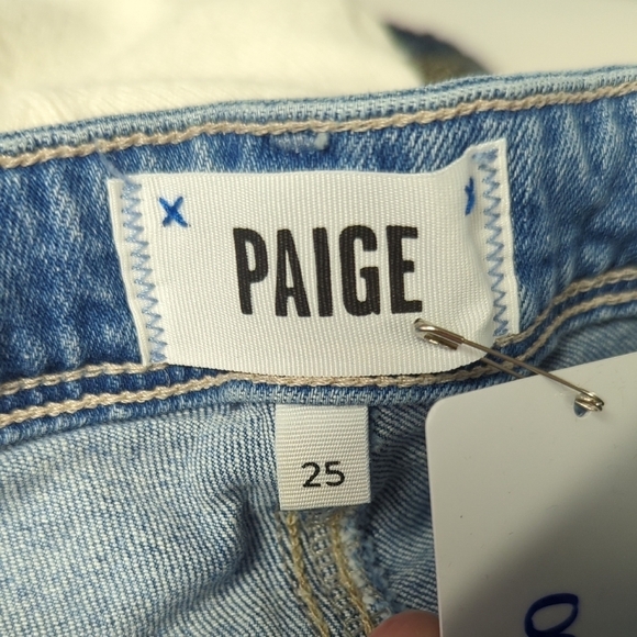 Paige Colette Crop Flare Leg Denim Jeans Blue 25 hipster y2k casual basic - Picture 6 of 10